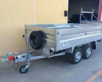 Remolque 2 ejes ruedas por debajo – Chapa galvanizada – - Imagen 2