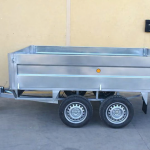 Remolque 2 ejes ruedas por debajo – Chapa galvanizada –