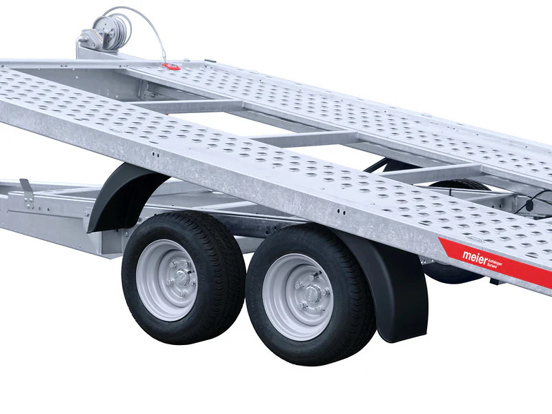 Remolque de transporte de vehículos Temared CARKEEPER NUEVO tipo, basculante con rampas y raíles de soporte. - Imagen 7