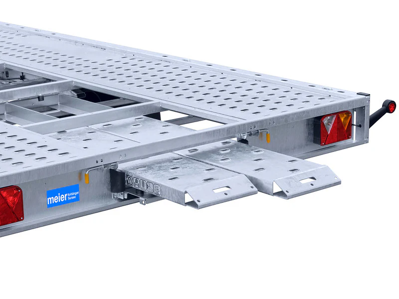 Remolque de transporte de vehículos Temared CARKEEPER NUEVO tipo, basculante con rampas y raíles de soporte. - Imagen 6