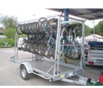Remolque para transportar 30 bicicletas